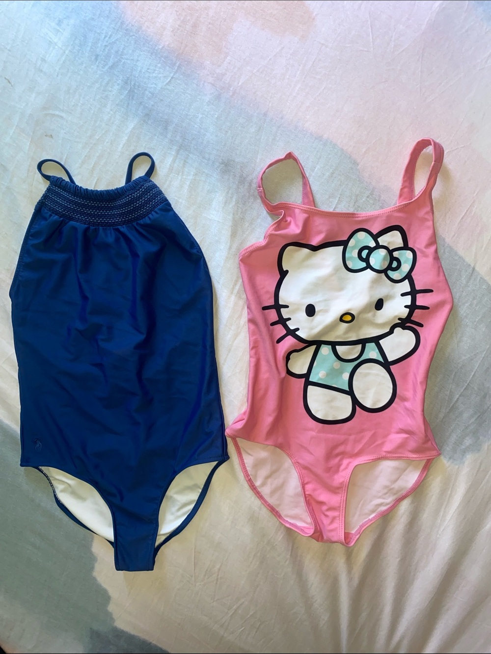 2 One-Piece Swimsuit Girls Size 6X USED